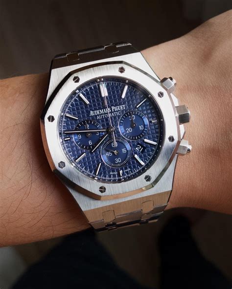 audemars piguet royal oak chronograph 41mm blue dial|Audemars Piguet royal oak chronograph price.